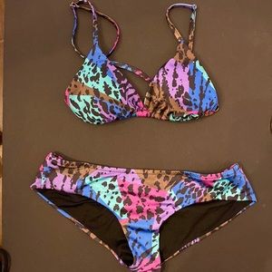 Victoria’s Secret Swim Animal Print Bikini with adjustable straps